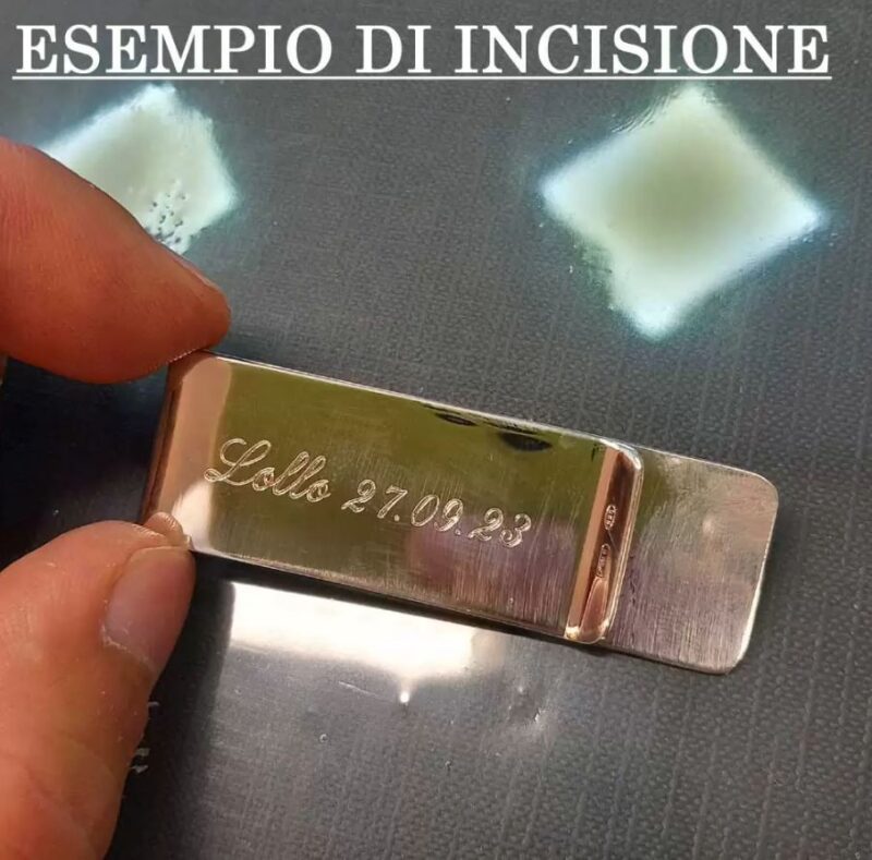 Ferma soldi in argento 925 personalizzabile - immagine 2