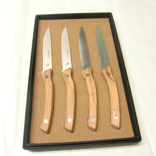 Set 4 coltelli costata olivo Maserin