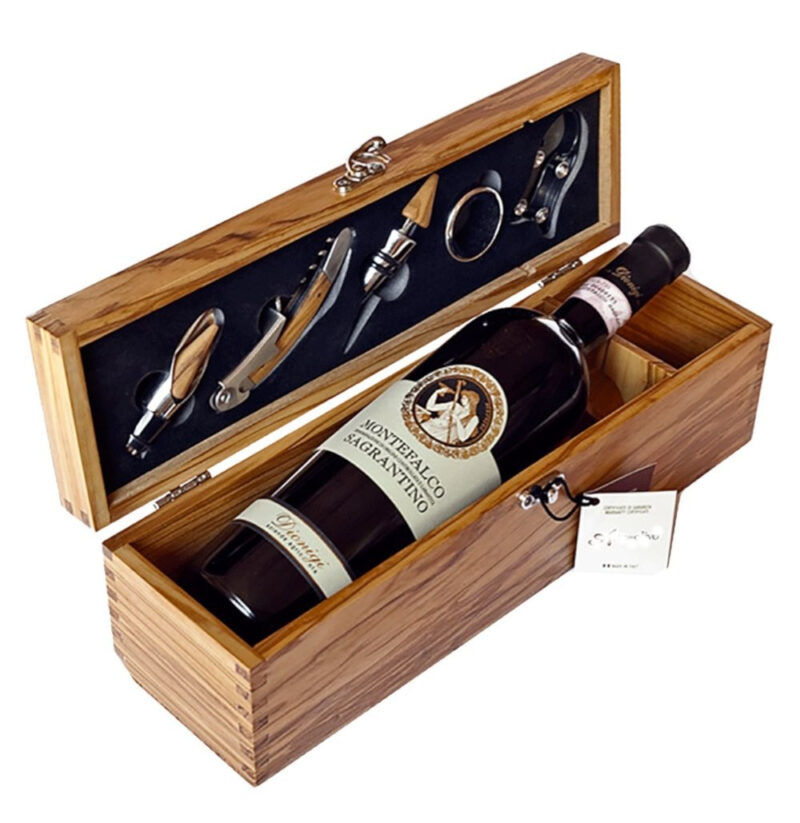 Wine box in legno d'ulivo - immagine 3