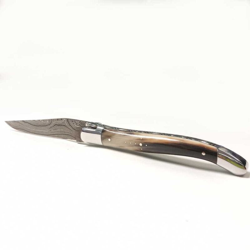 Coltello Laguiole en Aubrac damasco e corno