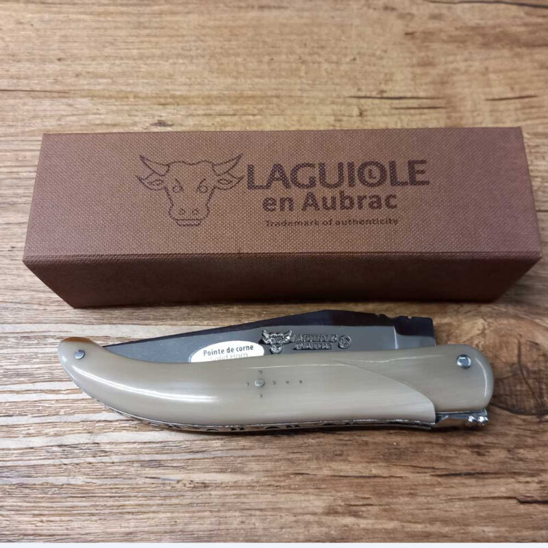 Coltello in corno lama alta Lorenzi Laguiole - immagine 4