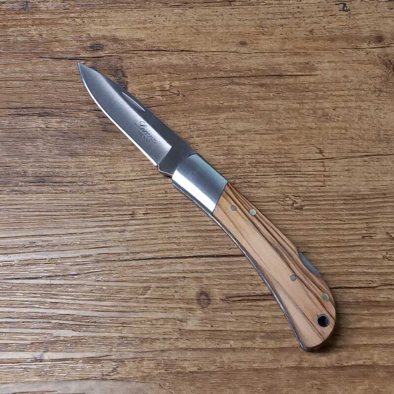 Coltello Lorenzi manico in legno di ulivo